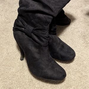 Black Mid Calf Boots